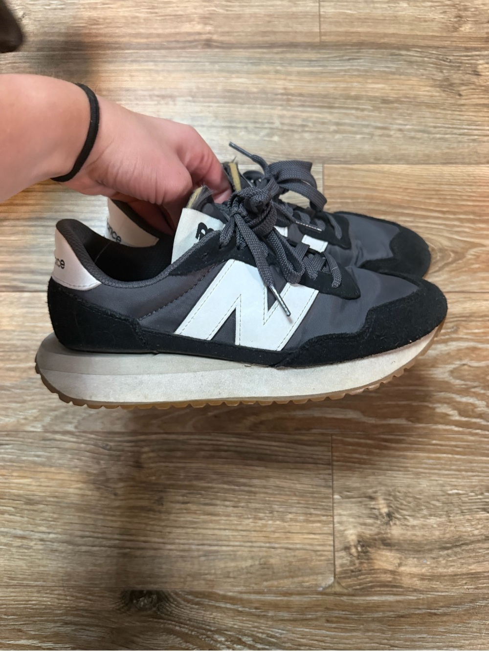 New Balance 237 Women's Gray, Black and White Retro-Style Sneakers